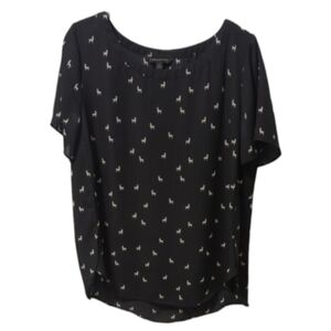 Banana Republic Factory Llama Blouse Size Large Petite